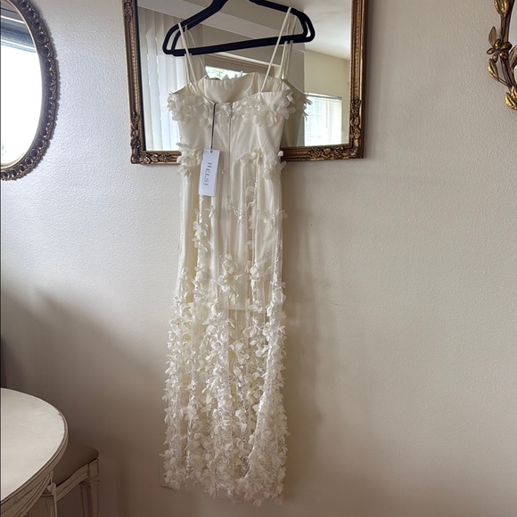 Helsi Audrey Square-Neck Floral Appliqué Sheer Midi Dress - Picture 4 of 12